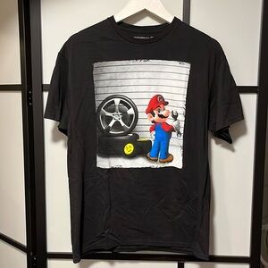MarioKart7 Super Mario Car Mechanic Unisex Size Large Black